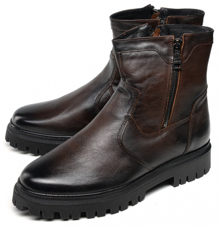 МУЖСКИЕ БОТИНКИ НАТУРАЛЬНАЯ КОЖА / НАТУРАЛЬНЫЙ МЕХ CORVETTO