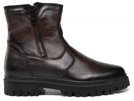 МУЖСКИЕ БОТИНКИ НАТУРАЛЬНАЯ КОЖА / НАТУРАЛЬНЫЙ МЕХ CORVETTO