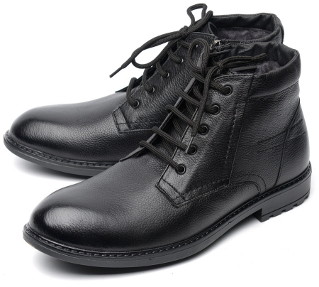 МУЖСКИЕ БОТИНКИ НАТУРАЛЬНАЯ КОЖА / НАТУРАЛЬНЫЙ МЕХ CORVETTO ИТАЛИЯ