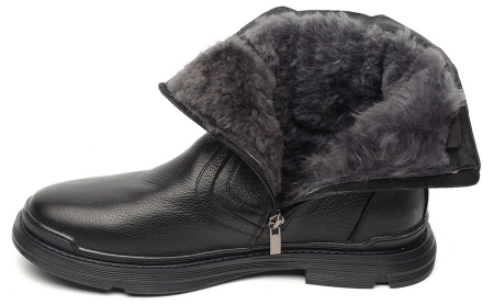 МУЖСКИЕ БОТИНКИ НАТУРАЛЬНАЯ КОЖА / НАТУРАЛЬНЫЙ МЕХ CORVETTO