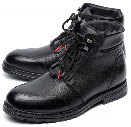 МУЖСКИЕ БОТИНКИ НАТУРАЛЬНАЯ КОЖА / НАТУРАЛЬНЫЙ МЕХ CORVETTO