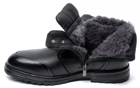 МУЖСКИЕ БОТИНКИ НАТУРАЛЬНАЯ КОЖА / НАТУРАЛЬНЫЙ МЕХ CORVETTO