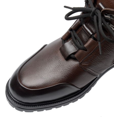 МУЖСКИЕ БОТИНКИ НАТУРАЛЬНАЯ КОЖА / НАТУРАЛЬНЫЙ МЕХ CORVETTO