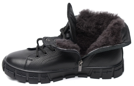 МУЖСКИЕ БОТИНКИ НАТУРАЛЬНАЯ КОЖА / НАТУРАЛЬНЫЙ МЕХ CORVETTO