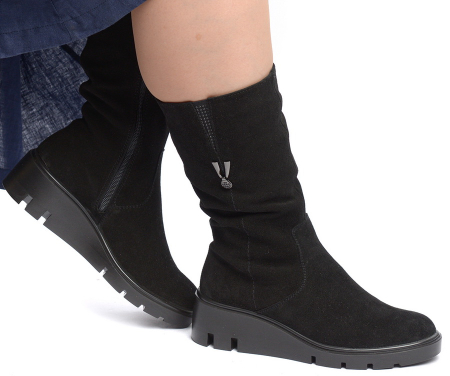 ЖЕНСКИЕ САПОГИ НАТУРАЛЬНАЯ КОЖА (ВЕЛЮР) / БАЙКА МАРКО БЕЛАРУСЬ