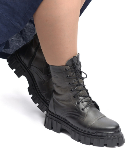 ЖЕНСКИЕ БОТИНКИ НАТУРАЛЬНАЯ КОЖА / НАТУРАЛЬНЫЙ МЕХ CORVETTO ИТАЛИЯ