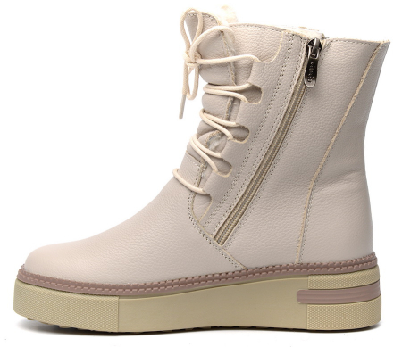 ЖЕНСКИЕ БОТИНКИ НАТУРАЛЬНАЯ КОЖА / НАТУРАЛЬНЫЙ МЕХ GUGU ГЕРМАНИЯ