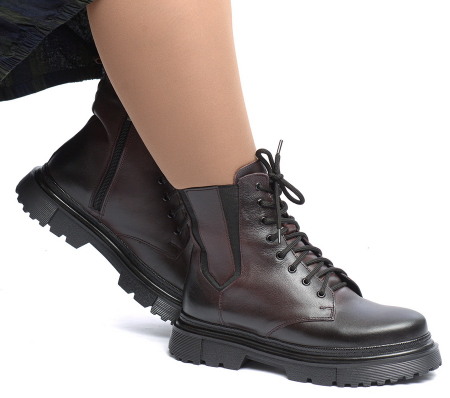 ЖЕНСКИЕ БОТИНКИ НАТУРАЛЬНАЯ КОЖА / НАТУРАЛЬНЫЙ МЕХ CORVETTO ИТАЛИЯ