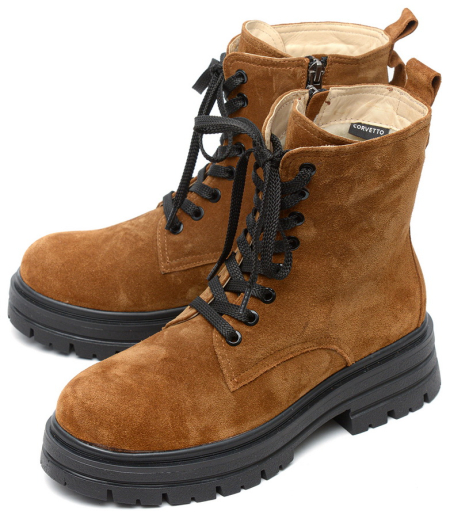 ЖЕНСКИЕ БОТИНКИ НАТУРАЛЬНАЯ КОЖА / ШЕРСТЬ CORVETTO ИТАЛИЯ