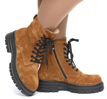 ЖЕНСКИЕ БОТИНКИ НАТУРАЛЬНАЯ КОЖА / ШЕРСТЬ CORVETTO ИТАЛИЯ