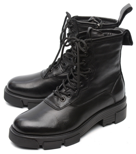 МУЖСКИЕ БОТИНКИ НАТУРАЛЬНАЯ КОЖА / НАТУРАЛЬНЫЙ МЕХ GUGU