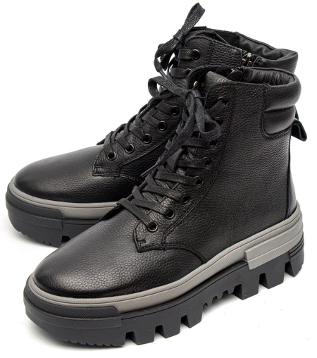 ЖЕНСКИЕ БОТИНКИ НАТУРАЛЬНАЯ КОЖА / НАТУРАЛЬНЫЙ МЕХ SALAMANDER