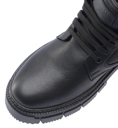 МУЖСКИЕ БОТИНКИ НАТУРАЛЬНАЯ КОЖА / НАТУРАЛЬНЫЙ МЕХ CORVETTO