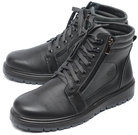 МУЖСКИЕ БОТИНКИ НАТУРАЛЬНАЯ КОЖА / ШЕРСТЬ РОСВЕСТ РОССИЯ