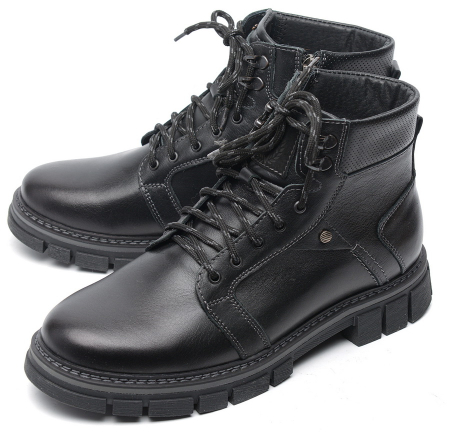 МУЖСКИЕ БОТИНКИ НАТУРАЛЬНАЯ КОЖА / ШЕРСТЬ WELLKRAFT РОССИЯ