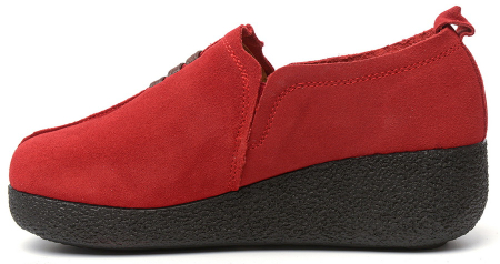 ЖЕНСКИЕ МОКАСИНЫ НА ТАНКЕТКЕ НАТУРАЛЬНАЯ КОЖА (ВЕЛЮР) BINIFOOT ТАЙВАНЬ