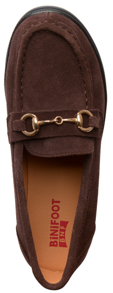 ЖЕНСКИЕ МОКАСИНЫ НА ТАНКЕТКЕ НАТУРАЛЬНАЯ КОЖА (ВЕЛЮР) BINIFOOT ТАЙВАНЬ