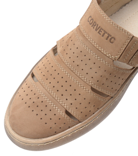 МУЖСКИЕ ЛЕТНИЕ ТУФЛИ НАТУРАЛЬНАЯ КОЖА НУБУК CORVETTO ИТАЛИЯ