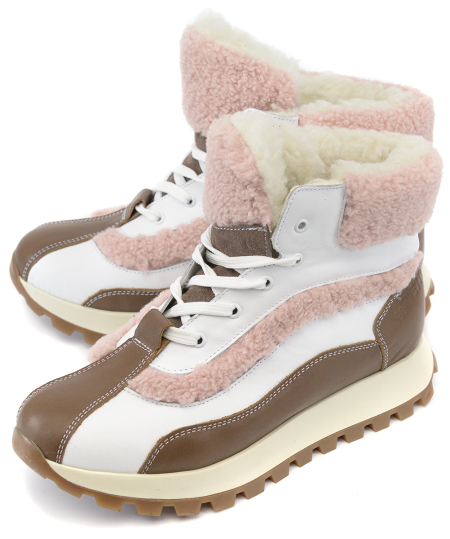 ЖЕНСКИЕ БОТИНКИ НАТУРАЛЬНАЯ КОЖА / НАТУРАЛЬНАЯ ШЕРСТЬ CORVETTO ИТАЛИЯ