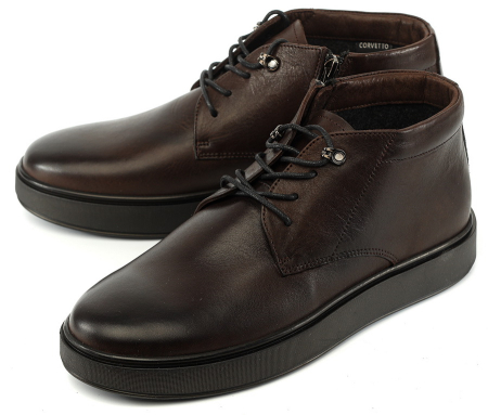 МУЖСКИЕ БОТИНКИ НАТУРАЛЬНАЯ КОЖА/БАЙКА CORVETTO ИТАЛИЯ