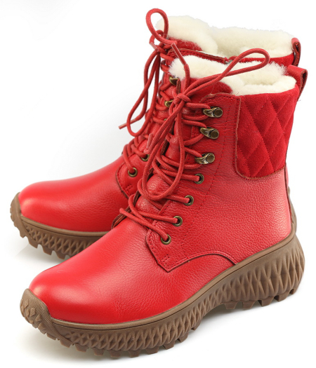 ЖЕНСКИЕ БОТИНКИ НАТУРАЛЬНАЯ КОЖА / НАТУРАЛЬНЫЙ МЕХ GUGU ГЕРМАНИЯ