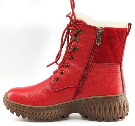 ЖЕНСКИЕ БОТИНКИ НАТУРАЛЬНАЯ КОЖА / НАТУРАЛЬНЫЙ МЕХ GUGU ГЕРМАНИЯ