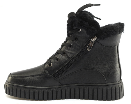 ЖЕНСКИЕ БОТИНКИ НАТУРАЛЬНАЯ КОЖА / НАТУРАЛЬНЫЙ МЕХ GUGU ГЕРМАНИЯ