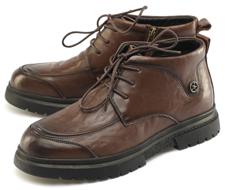 МУЖСКИЕ БОТИНКИ НАТУРАЛЬНАЯ КОЖА/БАЙКА GUGU