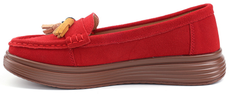 ЖЕНСКИЕ МОКАСИНЫ НАТУРАЛЬНАЯ КОЖА ВЕЛЮР BINIFOOT ТАЙВАНЬ