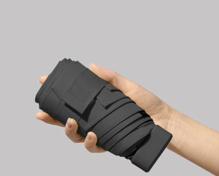 ЗОНТ ЧЕРНЫЙ С ФУТЛЯРОМ МЕХАНИКА ПЯТЬ СЛОЖЕНИЙ 6 СПИЦ