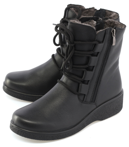 ЖЕНСКИЕ ПОЛУСАПОГИ НАТУРАЛЬНАЯ КОЖА / ШЕРСТЬ РОСВЕСТ РОССИЯ