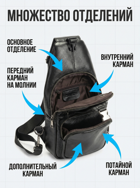 СУМКА-МЕССЕНДЖЕР НАТУРАЛЬНАЯ КОЖА CORVETTO