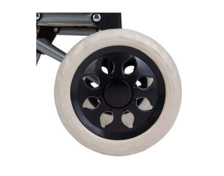 СУМКА ТЕЛЕЖКА НА КОЛЕСАХ ХОЗЯЙСТВЕННАЯ 25 ЛИТРОВ ЧЕРНАЯ БЕЛЫЙ ЦВЕТОК