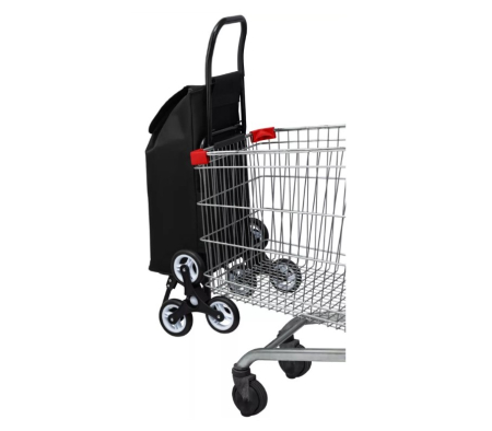 СУМКА ТЕЛЕЖКА НА КОЛЕСАХ ХОЗЯЙСТВЕННАЯ 40 ЛИТРОВ ЧЕРНАЯ ТРИ КОЛЕСА