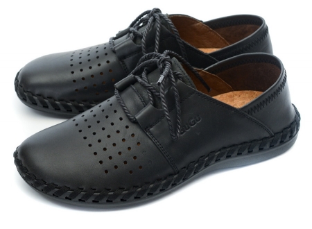 МУЖСКИЕ МОКАСИНЫ С ПЕРФОРАЦИЕЙ НАТУРАЛЬНАЯ КОЖА GUGU ГЕРМАНИЯ