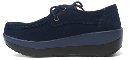 ЖЕНСКИЕ МОКАСИНЫ НА ТАНКЕТКЕ НАТУРАЛЬНАЯ ЗАМША BINIFOOT ТАЙВАНЬ