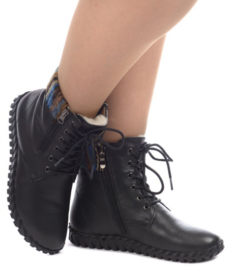 ЖЕНСКИЕ БОТИНКИ НАТУРАЛЬНАЯ КОЖА НАТУРАЛЬНЫЙ МЕХ GUGU ГЕРМАНИЯ