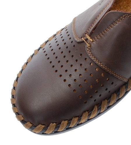 МОКАСИНЫ МУЖСКИЕ С ПЕРФОРАЦИЕЙ НАТУРАЛЬНАЯ КОЖА GUGU ГЕРМАНИЯ