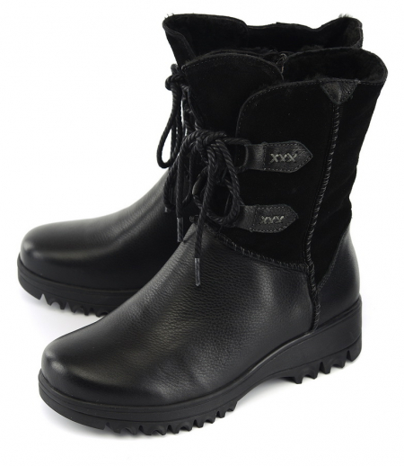 ЖЕНСКИЕ САПОГИ НАТУРАЛЬНАЯ КОЖА+ЗАМША/ НАТУРАЛЬНЫЙ МЕХ GUGU ГЕРМАНИЯ