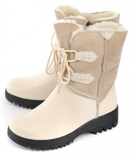 ЖЕНСКИЕ САПОГИ НАТУРАЛЬНАЯ КОЖА+ЗАМША/ НАТУРАЛЬНЫЙ МЕХ GUGU ГЕРМАНИЯ