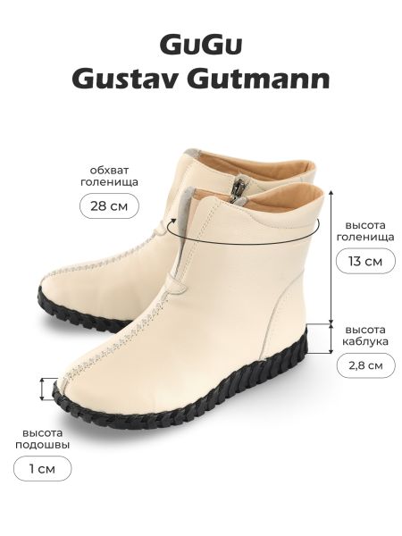 ЖЕНСКИЕ БОТИНКИ НАТУРАЛЬНАЯ КОЖА НАТУРАЛЬНЫЙ МЕХ GUGU ГЕРМАНИЯ