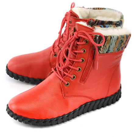 ЖЕНСКИЕ БОТИНКИ НАТУРАЛЬНАЯ КОЖА НАТУРАЛЬНЫЙ МЕХ GUGU ГЕРМАНИЯ