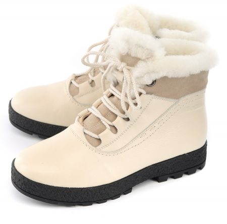 ЖЕНСКИЕ БОТИНКИ НАТУРАЛЬНАЯ КОЖА НАТУРАЛЬНЫЙ МЕХ GUGU ГЕРМАНИЯ