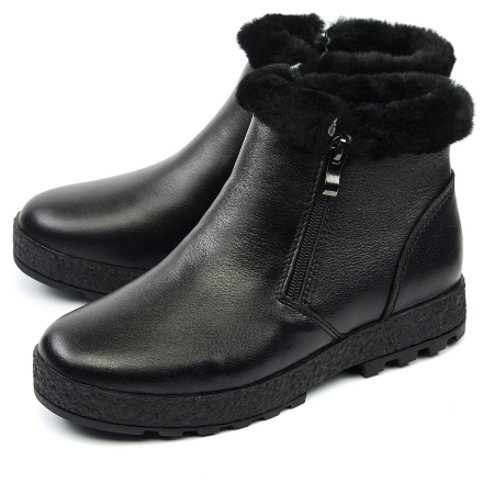 ЖЕНСКИЕ БОТИНКИ НАТУРАЛЬНАЯ КОЖА НАТУРАЛЬНЫЙ МЕХ GUGU ГЕРМАНИЯ