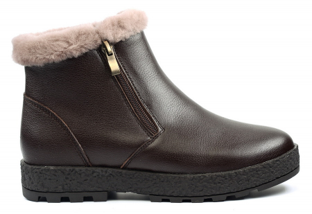 ЖЕНСКИЕ БОТИНКИ НАТУРАЛЬНАЯ КОЖА НАТУРАЛЬНЫЙ МЕХ GUGU ГЕРМАНИЯ