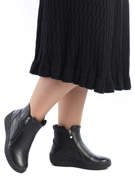 ЖЕНСКИЕ БОТИНКИ НАТУРАЛЬНАЯ КОЖА НАТУРАЛЬНЫЙ МЕХ GUGU ГЕРМАНИЯ