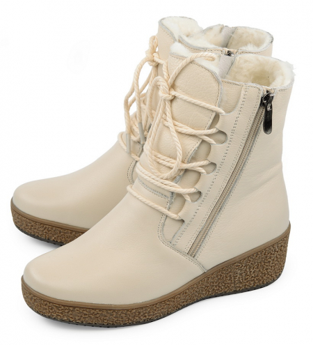 ЖЕНСКИЕ БОТИНКИ НАТУРАЛЬНАЯ КОЖА НАТУРАЛЬНЫЙ МЕХ GUGU ГЕРМАНИЯ