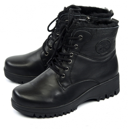 ЖЕНСКИЕ БОТИНКИ НАТУРАЛЬНАЯ КОЖА+ДУБЛЕНКА НАТУРАЛЬНЫЙ МЕХ GUGU ГЕРМАНИЯ