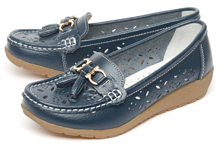 ЖЕНСКИЕ МОКАСИНЫ НАТУРАЛЬНАЯ КОЖА BINIFOOT/BNF ТАЙВАНЬ