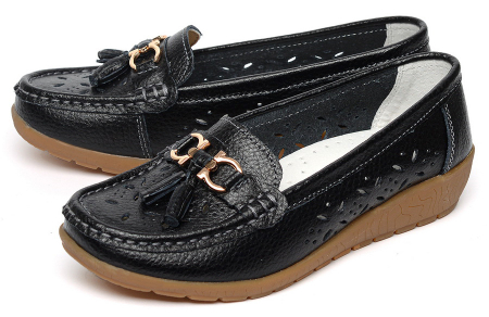 ЖЕНСКИЕ МОКАСИНЫ НАТУРАЛЬНАЯ КОЖА BINIFOOT/BNF ТАЙВАНЬ